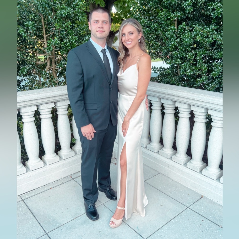 Satin Champagne Dress